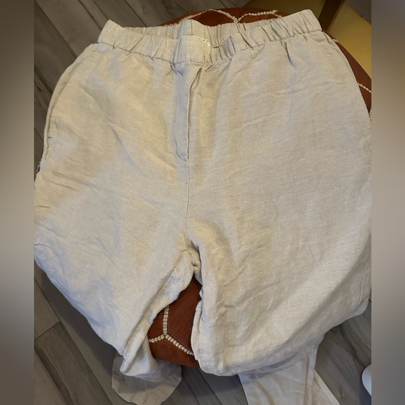 OYSHO SLIM FIT LINEN Trousers (sand) - Picture 4 of 4